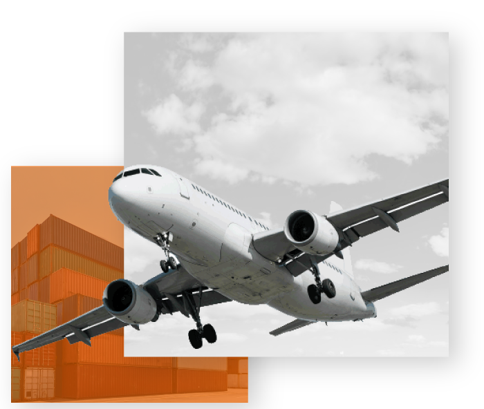 Airplane representing XDE air freight